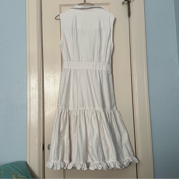 Calvin Klein White Dress Drop Waist Sz 12 - Picture 4 of 11
